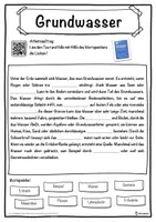 Vorschau - Unterrichtsreihen - Grundwasser Lückentext mit Wortspeicher Hörverstehen und Suchsel - Seite 1