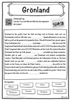 Vorschau - Unterrichtsreihen - Grönland Lückentext mit Wortspeicher Hörverstehen und Suchsel - Seite 1