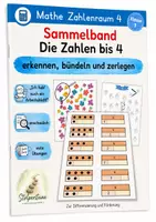Vorschau - Unterrichtsreihen - Die Zahlen bis 4 erkennen, bündeln und zerlegen - Deckblatt