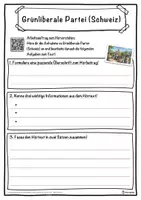 Vorschau - Unterrichtsreihen - Grünliberale Partei (Schweiz) Lückentext mit Wortspeicher Hörverstehen und Suchsel - Seite 3