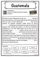 Vorschau - Unterrichtsreihen - Guatemala Lückentext mit Wortspeicher Hörverstehen und Suchsel - Seite 1