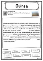 Vorschau - Unterrichtsreihen - Guinea Lückentext mit Wortspeicher Hörverstehen und Suchsel - Seite 1