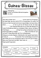 Vorschau - Unterrichtsreihen - Guinea-Bissau Lückentext mit Wortspeicher Hörverstehen und Suchsel - Seite 1