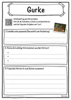 Vorschau - Unterrichtsreihen - Gurke Lückentext mit Wortspeicher Hörverstehen und Suchsel - Seite 3