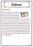 Vorschau - Unterrichtsreihen - Gähnen Lückentext mit Wortspeicher Hörverstehen und Suchsel - Seite 2
