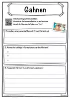 Vorschau - Unterrichtsreihen - Gähnen Lückentext mit Wortspeicher Hörverstehen und Suchsel - Seite 3