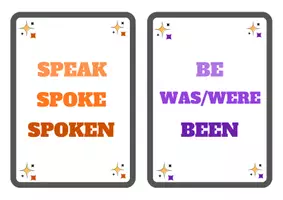 Vista previa - Juegos / Gamificación - Irregular Verbs Flashcard - página 1