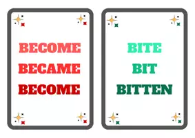 Vista previa - Juegos / Gamificación - Irregular Verbs Flashcard - página 3