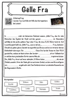Vorschau - Unterrichtsreihen - Gëlle Fra Lückentext mit Wortspeicher Hörverstehen und Suchsel - Seite 1