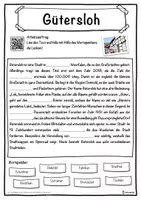 Vorschau - Unterrichtsreihen - Gütersloh Lückentext mit Wortspeicher Hörverstehen und Suchsel - Seite 1