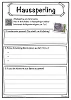 Vorschau - Unterrichtsreihen - Haussperling Lückentext mit Wortspeicher Hörverstehen und Suchsel - Seite 3
