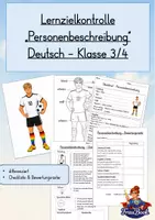 Vorschau - Arbeitsblätter - Personenbeschreibung Lernzielkontrolle Klasse 3/4 - Deckblatt