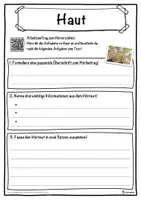Vorschau - Unterrichtsreihen - Haut Lückentext mit Wortspeicher Hörverstehen und Suchsel - Seite 3