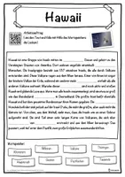 Vorschau - Unterrichtsreihen - Hawaii Lückentext mit Wortspeicher Hörverstehen und Suchsel - Seite 1