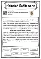 Vorschau - Unterrichtsreihen - Heinrich Schliemann Lückentext mit Wortspeicher Hörverstehen und Suchsel - Seite 1