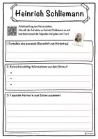 Vorschau - Unterrichtsreihen - Heinrich Schliemann Lückentext mit Wortspeicher Hörverstehen und Suchsel - Seite 3