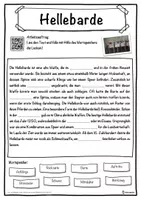 Vorschau - Unterrichtsreihen - Hellebarde Lückentext mit Wortspeicher Hörverstehen und Suchsel - Seite 1