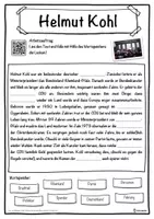 Vorschau - Unterrichtsreihen - Helmut Kohl Lückentext mit Wortspeicher Hörverstehen und Suchsel - Seite 1