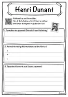 Vorschau - Unterrichtsreihen - Henri Dunant Lückentext mit Wortspeicher Hörverstehen und Suchsel - Seite 3