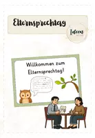 Vorschau - Bildkarten - Eulenklasse Willkommensschild Elternsprechtag - Deckblatt