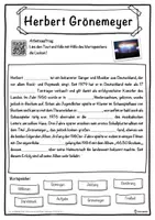 Vorschau - Unterrichtsreihen - Herbert Grönemeyer Lückentext mit Wortspeicher Hörverstehen und Suchsel - Seite 1