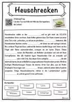 Vorschau - Unterrichtsreihen - Heuschrecken Lückentext mit Wortspeicher Hörverstehen und Suchsel - Seite 1