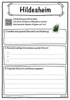 Vorschau - Unterrichtsreihen - Hildesheim Lückentext mit Wortspeicher Hörverstehen und Suchsel - Seite 3