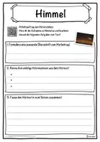 Vorschau - Unterrichtsreihen - Himmel Lückentext mit Wortspeicher Hörverstehen und Suchsel - Seite 3