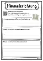 Vorschau - Unterrichtsreihen - Himmelsrichtung Lückentext mit Wortspeicher Hörverstehen und Suchsel - Seite 3