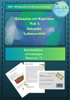 Vorschau - Arbeitsblätter - 🛒 Einkaufen mit Köpfchen Teil 1: Saisonale Lebensmittel - Deckblatt