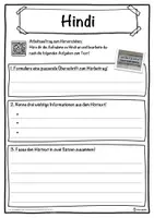 Vorschau - Unterrichtsreihen - Hindi Lückentext mit Wortspeicher Hörverstehen und Suchsel - Seite 3