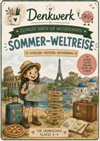 Vorschau - Stundenentwürfe - Sommer-Weltreise Europa entdecken | Sachunterricht Klasse 3-4 | Ferienheft mit Quiz,Lapbook,Urkunde & Forscherauftrag - Deckblatt