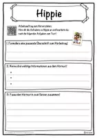 Vorschau - Unterrichtsreihen - Hippie Lückentext mit Wortspeicher Hörverstehen und Suchsel - Seite 3