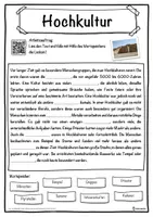 Vorschau - Unterrichtsreihen - Hochkultur Lückentext mit Wortspeicher Hörverstehen und Suchsel - Seite 1