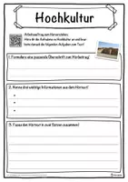 Vorschau - Unterrichtsreihen - Hochkultur Lückentext mit Wortspeicher Hörverstehen und Suchsel - Seite 3