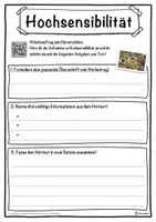 Vorschau - Unterrichtsreihen - Hochsensibilität Lückentext mit Wortspeicher Hörverstehen und Suchsel - Seite 3