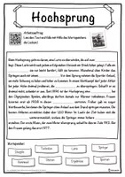 Vorschau - Unterrichtsreihen - Hochsprung Lückentext mit Wortspeicher Hörverstehen und Suchsel - Seite 1