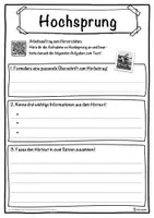 Vorschau - Unterrichtsreihen - Hochsprung Lückentext mit Wortspeicher Hörverstehen und Suchsel - Seite 3