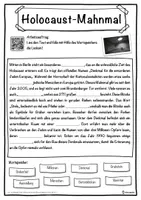 Vorschau - Unterrichtsreihen - Holocaust-Mahnmal Lückentext mit Wortspeicher Hörverstehen und Suchsel - Seite 1