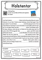 Vorschau - Unterrichtsreihen - Holstentor Lückentext mit Wortspeicher Hörverstehen und Suchsel - Seite 1