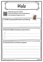Vorschau - Unterrichtsreihen - Holz Lückentext mit Wortspeicher Hörverstehen und Suchsel - Seite 3
