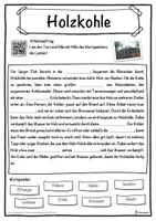 Vorschau - Unterrichtsreihen - Holzkohle Lückentext mit Wortspeicher Hörverstehen und Suchsel - Seite 1
