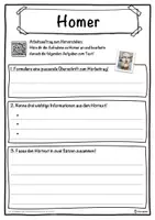 Vorschau - Unterrichtsreihen - Homer Lückentext mit Wortspeicher Hörverstehen und Suchsel - Seite 3