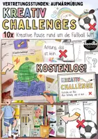 Vorschau - Arbeitsblätter - Fußball WM 2026 - Kreativchallenge Brain Break - Deckblatt