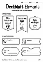 Vorschau - Mal- und Bastelvorlagen - Fußball WM 2026 Klasse 3-4 Lapbook - Seite 3