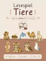 Vorschau - Spiele - Lesespiel Tiere (Band 2): Erstlesen Deutsch (1./2. Klasse) - Seite 1