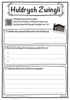 Vorschau - Unterrichtsreihen - Huldrych Zwingli Lückentext mit Wortspeicher Hörverstehen und Suchsel - Seite 3