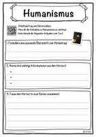Vorschau - Unterrichtsreihen - Humanismus Lückentext mit Wortspeicher Hörverstehen und Suchsel - Seite 3