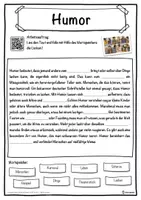 Vorschau - Unterrichtsreihen - Humor Lückentext mit Wortspeicher Hörverstehen und Suchsel - Seite 1