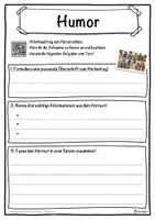 Vorschau - Unterrichtsreihen - Humor Lückentext mit Wortspeicher Hörverstehen und Suchsel - Seite 3